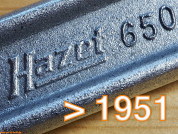 Hazet Schreibweise ab 1951 bis 1964 mit einfachem Unterstrich