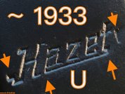 Hazet Schreibweise um 1933 mit Unterstrich in U-Form