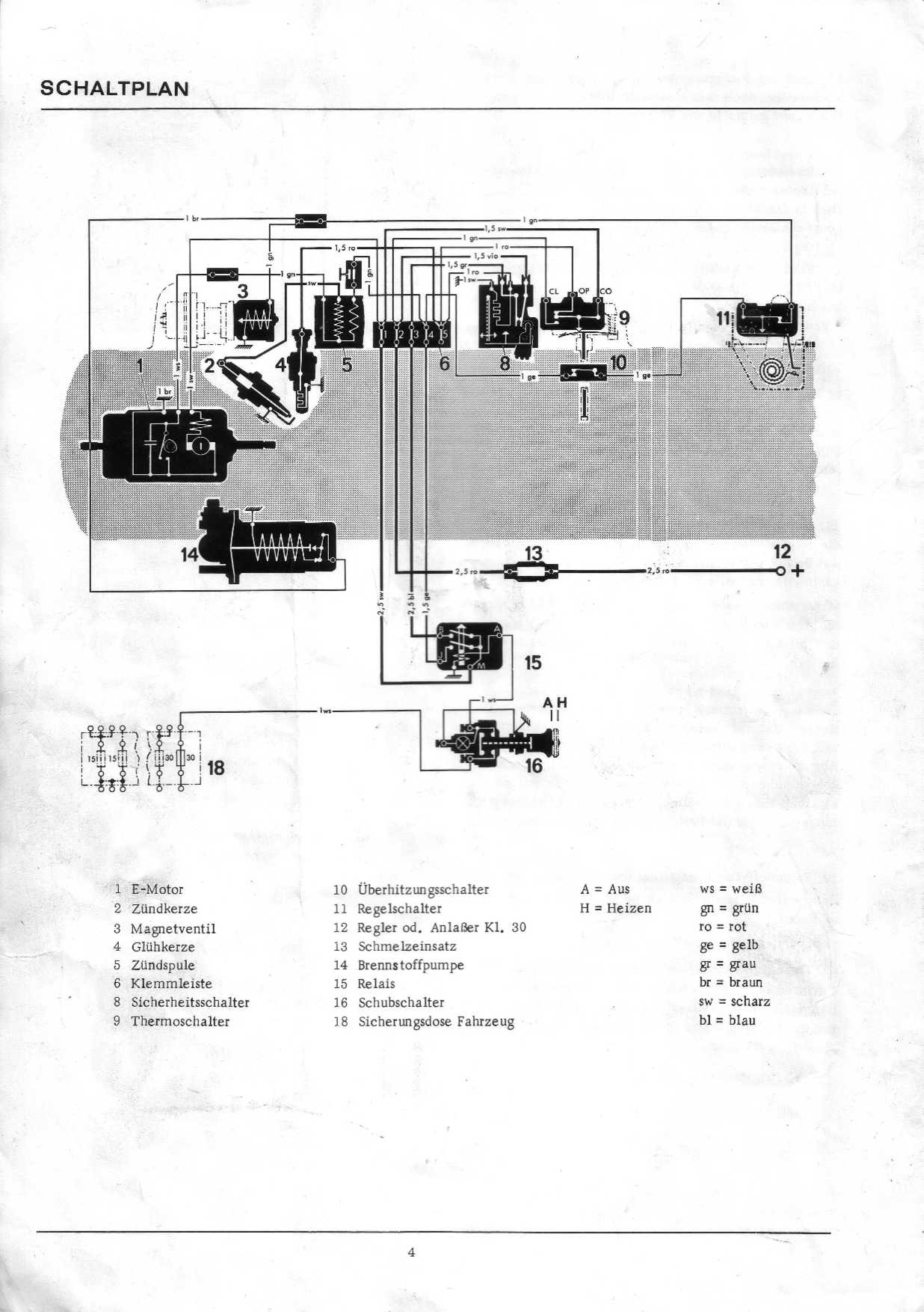 Baduras Volkswagen T2-Bulli Seite - Stromlaufpläne 1975 volkswagen wiring diagram 